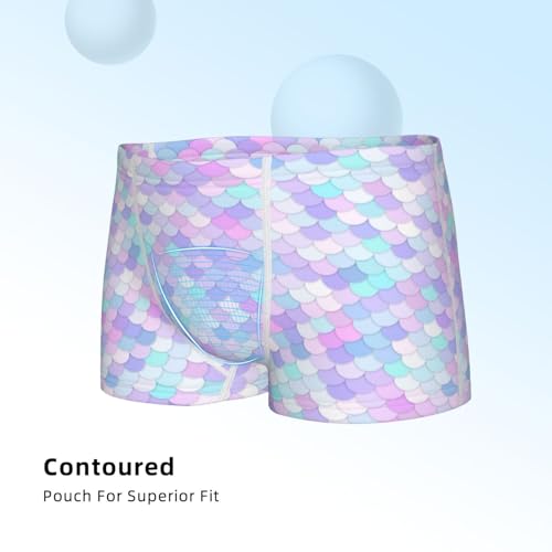 Boys' Cotton Boxer Brief Soft Underwear-Rainbow Scales4