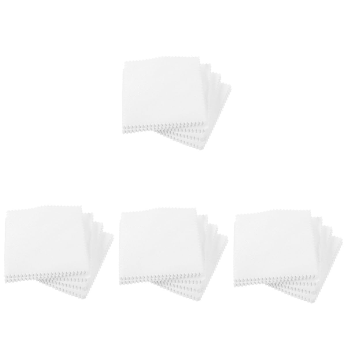 Cabilock 4 Set di Panni per La Pulizia dei Gioielli Lucidatura dei Gioielli in Argento Pulizia dei Gioielli Panno Quadrato per Lucidatura 100 Pezzi * 4