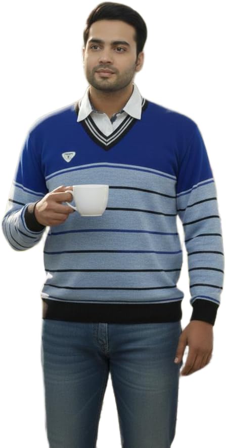 Krishna Exports Men's Winter V Neck Trendy Sweater-picture-32