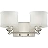 Minka Lavery 1730 Series 6732-1-613 Reversible Bath Vanity, 2 Light 200 Watts, Polished Nickel