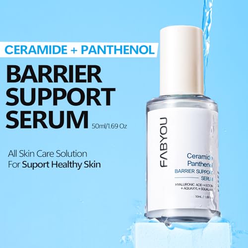 Ceramide Panthenol Barrier Support Serum 1.69 fl oz - Deep Hydration & Soothing for Dry & Sensitive Skin, Barrier Repair with 8 Types of Hyaluronic Acid, Korean Skincare