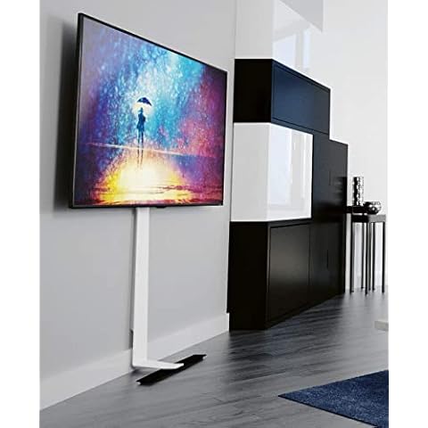 AVF FL601LT Against the wall Standing TV Mount with Tilt for up to 80 inch TVs - Black/White Cover