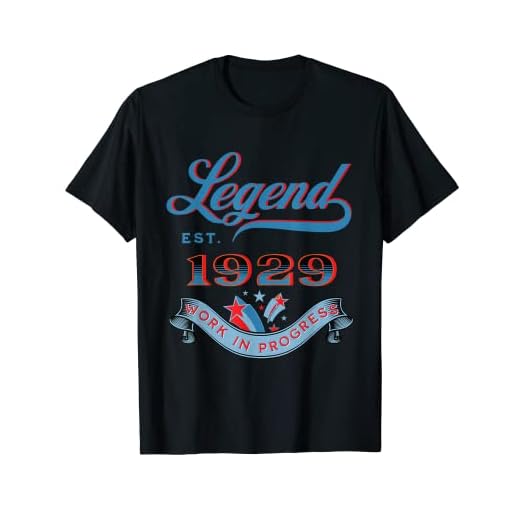 Leyenda Est 1929 Trabajo En Progreso Cumpleaños Camiseta