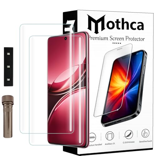 Image of Mothca Curved UV Tempered Glass Screen Protector for Vivo V50 5G | Transparent | Pack of 2 | Borderless Full Screen Coverage with UV Installation Kit
