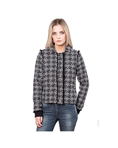 Veste Elle Le Temps des Cerises blouson en jean femme bleu délavé coupe cintrée