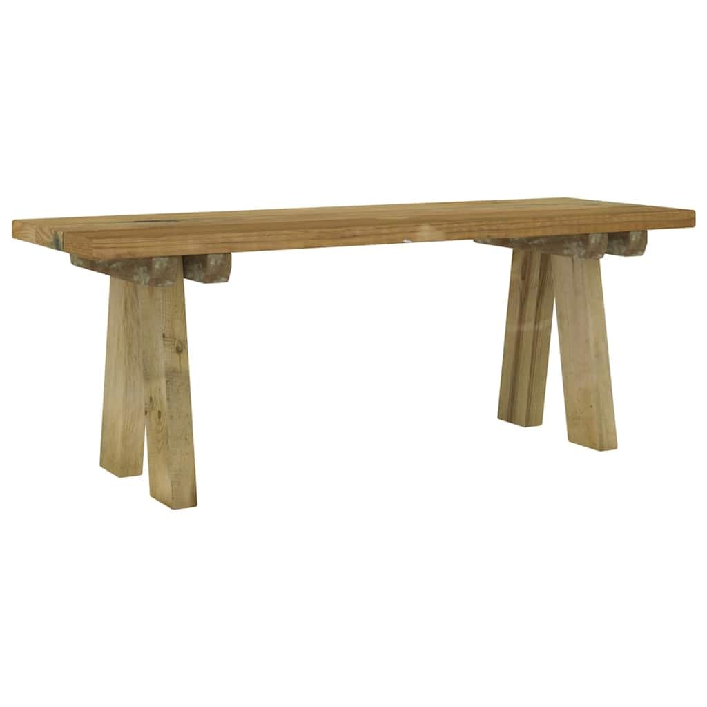Banco de Jardín de Madera Maciza de Pino Impregnada 110 cm