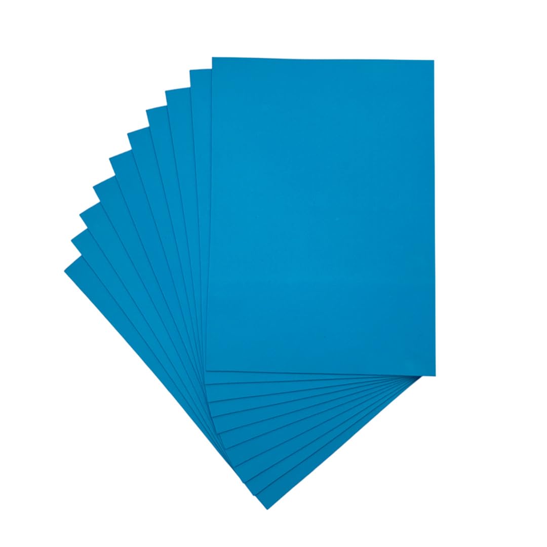 Pack of 10 A4 Blue Coloured EVA Foam Sheets