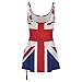 Dresses for Women British Flag Sexy Split Strap Dress L