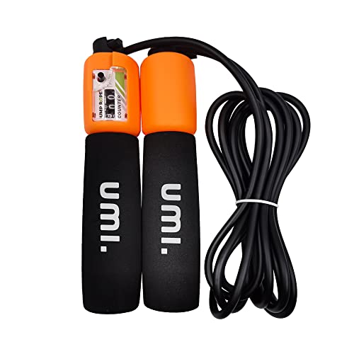 Umi Springseil Kinder mit Zähler, Springseil Erwachsene Fitness, Sprungseil Verstellbare mit Komfortablen & Anti-Rutsch Griffen für Mädchen Junge