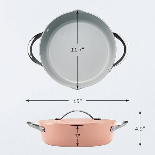 Image of Tramontina Fiora 4.25-Quart Ceramic Non Stick Cooking Pan with Lid