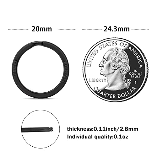 Image of FEGVE Titanium Key Chain Rings Split Rings 4 Pack - Durable, Lightweight and Corrosion-Resistant Keyrings for Home & Car Keys
