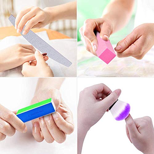 Nagelfeilen-Set 13 Stück Nagelfeilen Puffer Nagelbürste Professionelle Nagelfeilen Block 100/180 Körnung Doppelseitige… – Bild 5