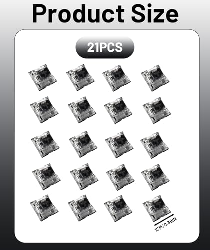 Image of 20 Pcs Mechanical Switches, Red Switches, Linear 45G Force, Dustproof Design, Hot-Swappable, Compatible with Standard Mechanical Keyboards