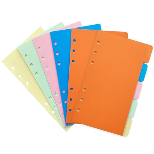 Amazon | DY.2ten インデックス A6 6穴 5山 2組 カラー ペーパー