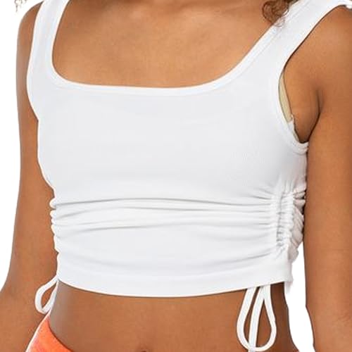 Girls Tank Top w/Side Ruching – Seamless Camisole for Girls Ages 10-14 Cami for Tweens and Teens Fit S/M – M/L4
