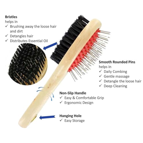 Image of Pets Empire 4-in-1 Dog & Cat Grooming Combo - Pet Wet Wipes, Self-Cleaning Slicker Brush, Silicone Bath Dispenser & Nail Clipper | Grooming Kit for All Breeds