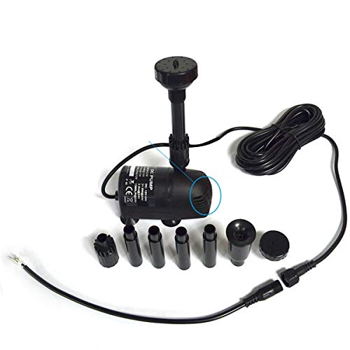 PowerEZ 12V - 24V DC Brushless Submersible Solar Water Pump 410GPH , for Solar Fountain, Fish Pond, and Aquarium ï¼Å’Small Pond, Garden Decoration