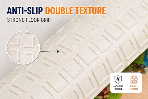 Image of WENGTY BPA Free Extra Large Big Size Non Slip Reversible Giraffe Print Baby Play Mat for Learning & Crawling,Foldable Foam Floor Mats for Toddlers Kids Play Room (200X150CM 8MM Thickness)