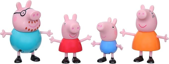 Oxour® Adventures Peppas Family Figure 4-Pack Toy - Includes 4 Peppa Pig Family Figures in Iconic Outfits, Ages 3 and Up Best Gift for Kids (Birthday Gift) (B0D9Y4D4S4) Amazon Price History, Amazon Price Tracker