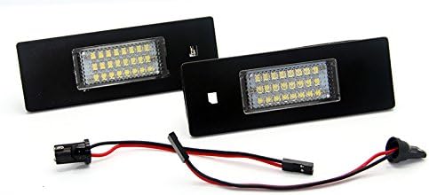 E-mark 24 Leds Canbus Error Free LED License Plate Light For BMW E81 E87 E87N E85(Z4) E86(Z4 coupe) E63 E63N E64(M6) E64N Mini R55, Astra H GTC(Saloon)