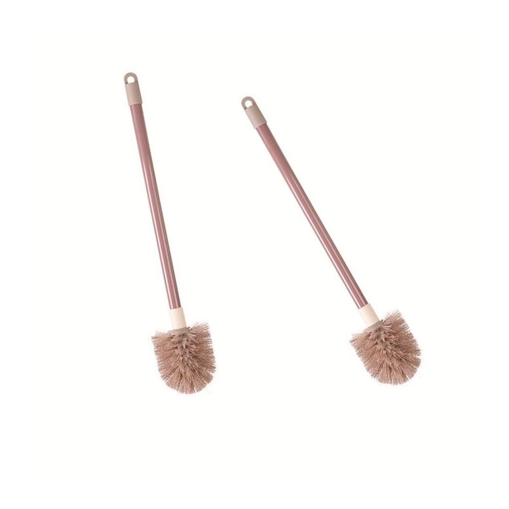 Toilet Brush Household Toilet Cleaning Long Handle Wall-mounted Hard Bristle Brush 2-piece Set