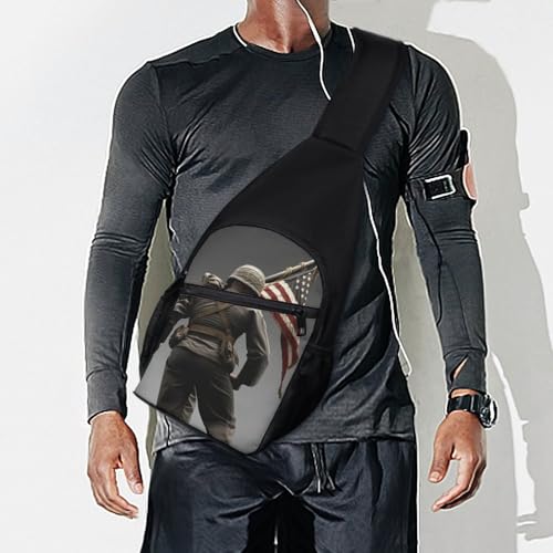 Mochila tipo sling blanca para día y senderismo miniatura 7