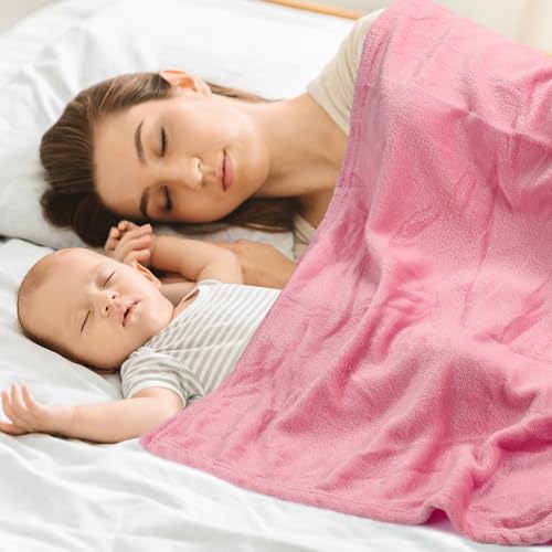 Image of Reginary 8 Pcs Fuzzy Baby Blankets Bulk 30 inch x 40 inch Toddler Nursery Daycare Nap Warm Soft Plush Fluffy Newborn Receiving Essential Infant Boy Girl Gifts Swaddling Cozy Kid Cot Crib Stroller (Bright)