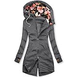 🧥 Regenjacke Damen Wasserdicht Atmungsaktiv Regenjacke mit Kapuze,Damen Regenjacke Leichte Große Größen Sport Regenparka Sonnenschutz Winddicht Regenmantel Jacken Damen Mantel mit Taschen Damen wasserdichte, Lange Regenjacke - leichte, atmungsaktive Outdoorjacke mit Kapuze Windbreaker