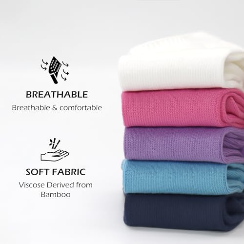 SERISIMPLE Viscose Bamboo No Show Sock Women Ankle Thin Low Cut Socks Arch Support Breathable Athletic Sock 5 Pairs4