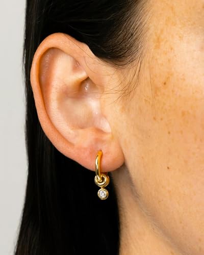 Gold Earrings for Women Trendy 14k Gold Plated Huggie Earrings Hypoallergenic Dainty Simple Minimalist Hoop Earrings Jewelry Gifts for Her3