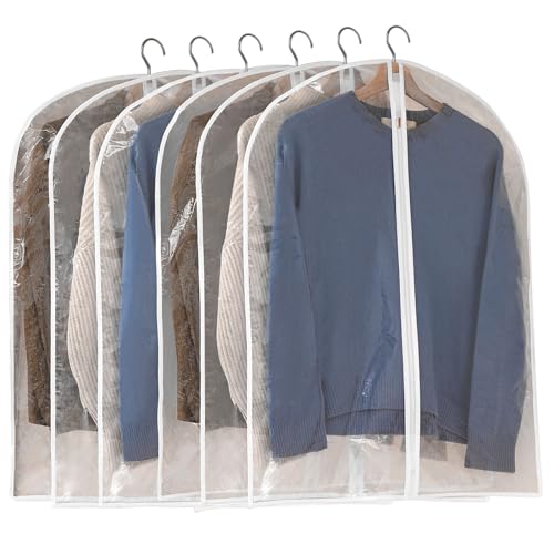 Perber 6-Pack Clear Garment Bag