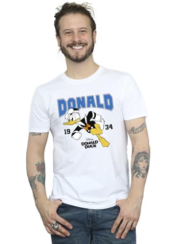 Disney Men's Donald Duck Running T-Shirt White Large