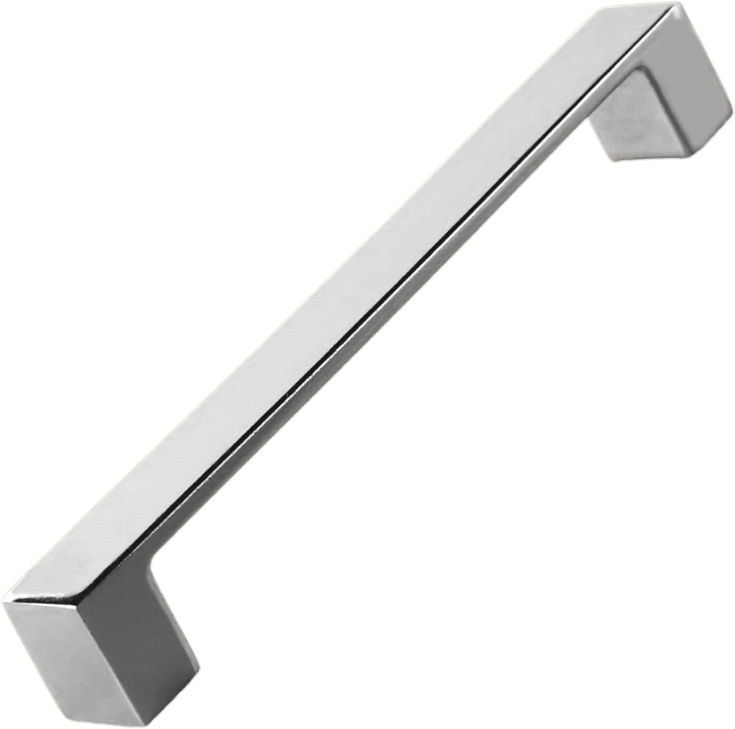 Badem10 Bihter Düz Mobilya Mutfak Dolabı Çekmece Dolap Kapak Kulpu Kulbu Krom 128 mm Metal Kulp