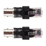 Alnicov 2 Stück BNC-Buchse Auf RJ45-Stecker, Koaxial-Koaxial-Hohlkoppler-Adapter RJ45 Auf HF-Anschluss, Kann Für Tester Und Leitungssucher Usw. Verwendet Werden.