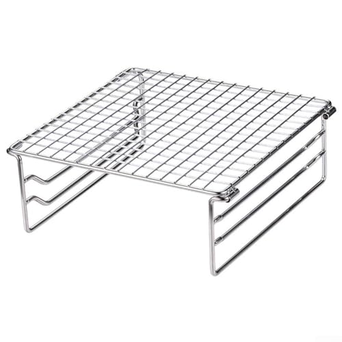 Rejilla de barbacoa, parrilla de acero inoxidable de altura ajustable, barbacoa compacta de carbón para acampar y aventuras al aire libre