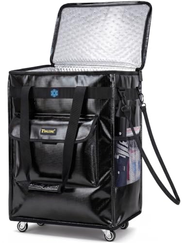 Image of BALEINE Reusable Grocery Bag on Wheels, Foldable Rolling Tote Bag