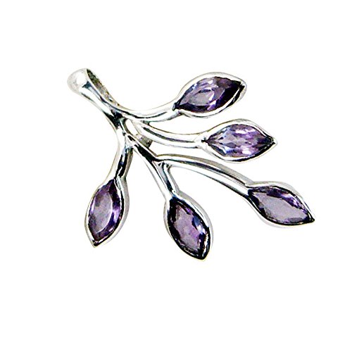 Collier Améthyste Forme Marquise en Argent Massif de Haute Qualité