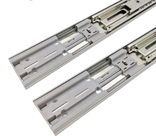 Rieles telescópicos de 450 mm con cierre suave y rodamientos de bolas 6