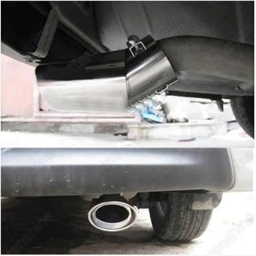 Escape trasero universal de acero inoxidable redondo para coche 2