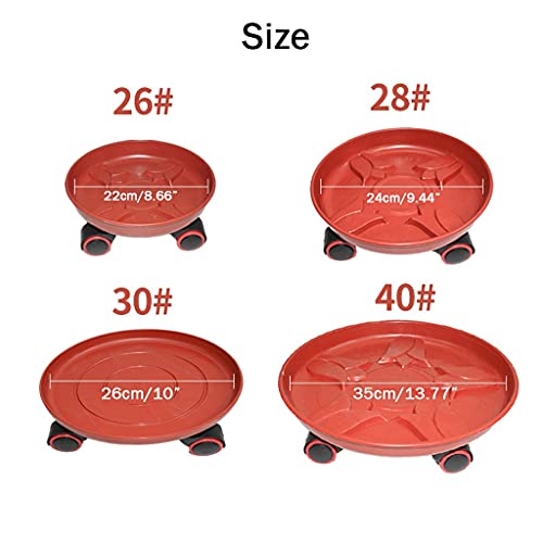 Support pot de fleurs roulettes rond 24cm plateau mobile robuste structure durable