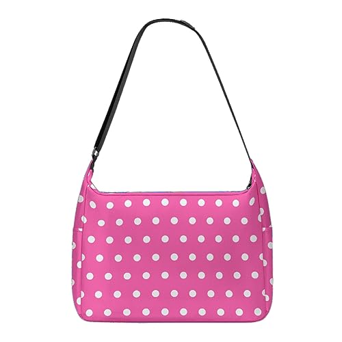 Sac à bandoulière en toile rose à pois pour vos sorties urbaines et balades