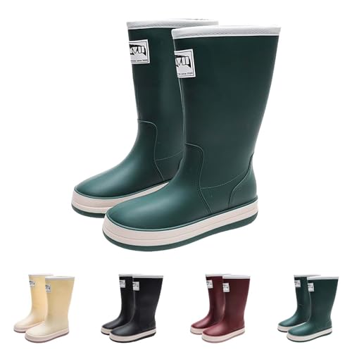 Botas de lluvia para mujer impermeables y ligeras de PVC para camping 4