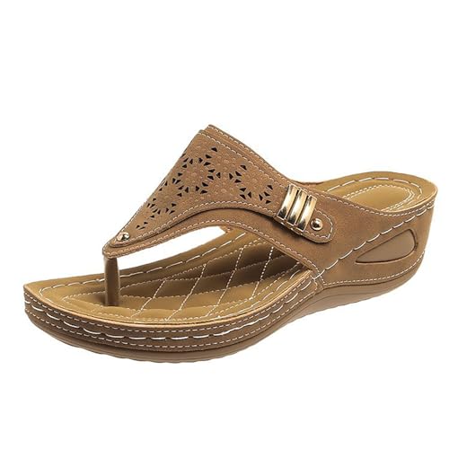 Orthopedic Sandals for Women 2025 Womens Sandals Comfortable Dressy Arch Support Wedge Slippers Wide Width Sandals2