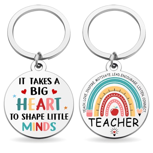 ichrati Best Teacher Gifts for Women New Teacher Appreciatio Present for Birthday from Student Cute Double-sided Keychain