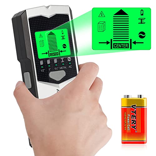 Stud Finder, 5 in 1 Stud Finder Wall Scanner with Intelligent Microprocessor Chip and HD LCD Display, Electronic Stud Sensor Beam Finders for the Center and Edge of Wood AC Wire Metal Detector