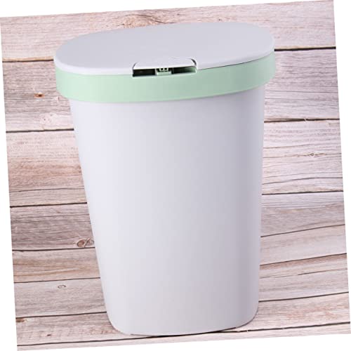 Cabilock bote de basura con tapa y botón, grande, plástico miniatura 3