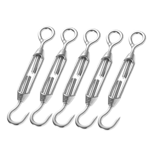 5 piezas de tensores para cables de acero inoxidable, tipo quijada, para aplicaciones de servicio pesado miniatura 1