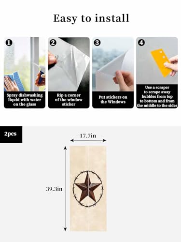 Película decorativa de privacidad para ventana Texas Star 19.6"x39.3" miniatura 4