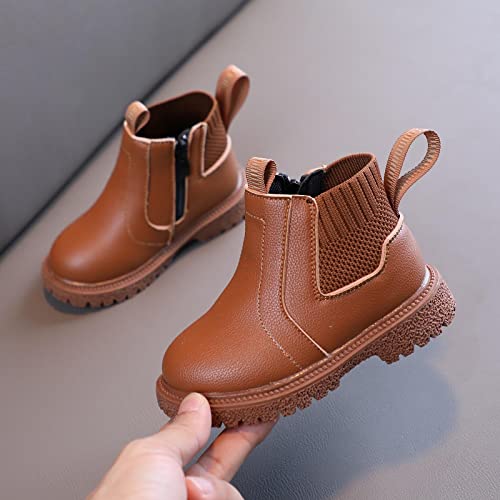 Girls Boys Children Ankle Boots Kids Low Heel Booties Fashion Side Zipper Short Flat Shoes Kids Heels2