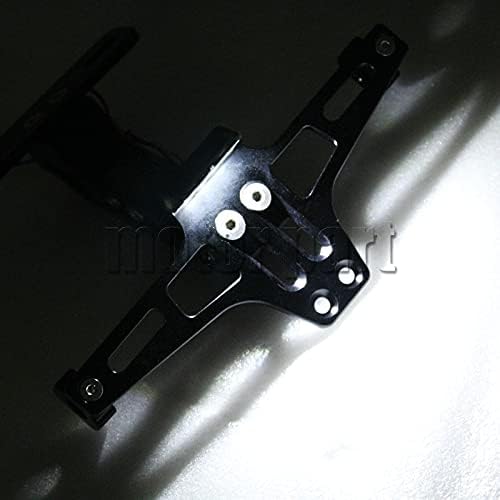 Accessories for BMW S1000RR S1000R for Honda PCX MSX 125 CBR1000RR CB 599 919 400 for Ducati Monster for Suzuki K5 K6 CNC License Plate Frame Led Light - (Color: Orange)